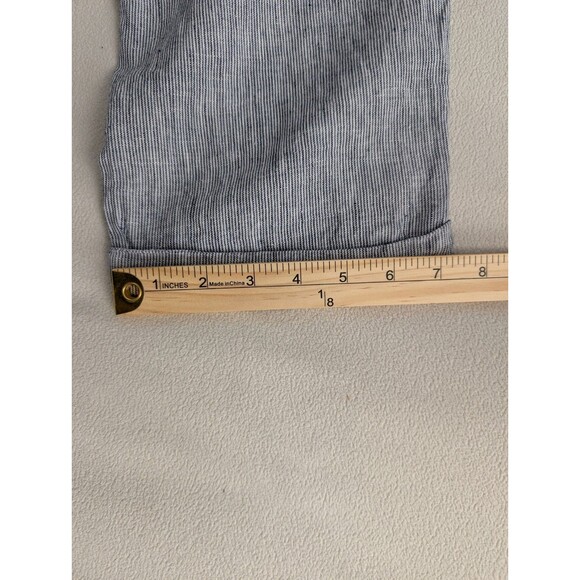 Philosophy Linen Pants Chambray Blue Size Small Mid Rise Summer Spring - Picture 8 of 9